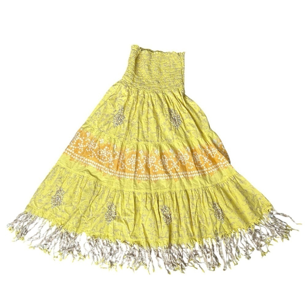 5/$25 Old Navy Girls strapless sundress with fun fringe hemline size large